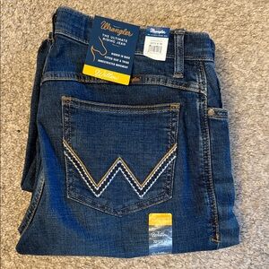 Wrangler Denim Willow Jeans with Gold Stitching Womens 13 x 34